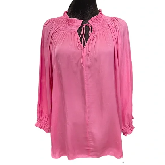 Chelsea and Theodore Pink Blouse long sleeves Size XL - Picture 1 of 8